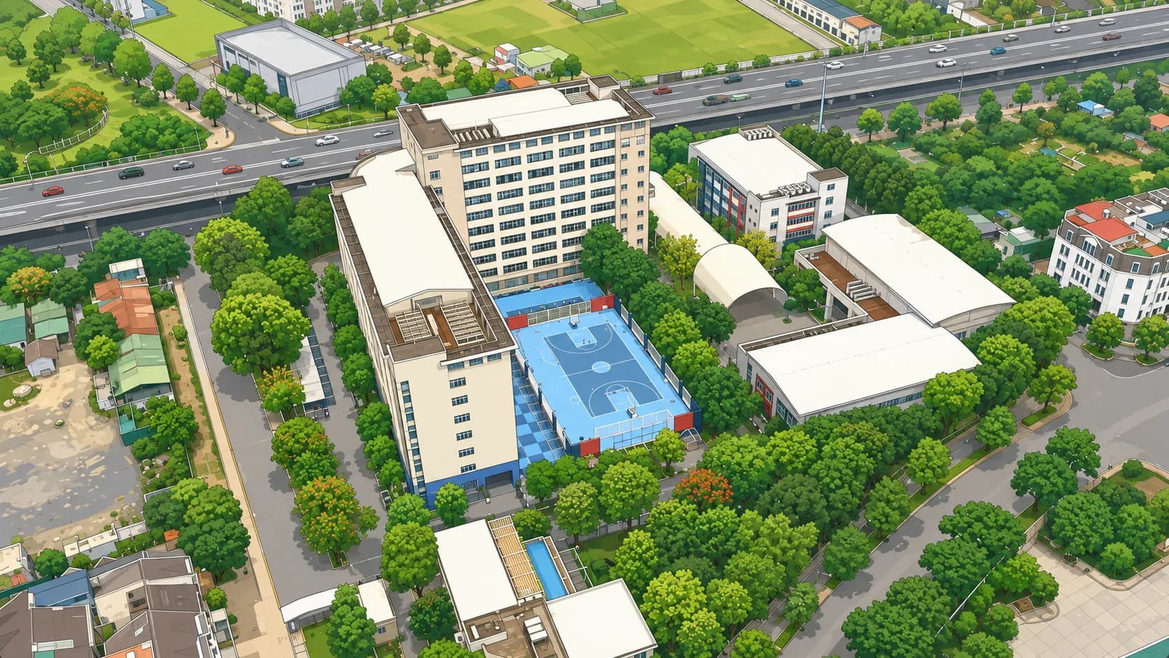 Trường Đại học Thăng Long 2D Masterplan Map