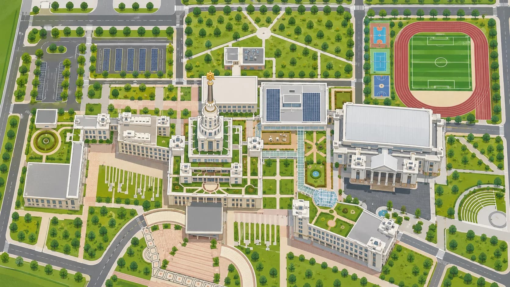 Trường Đại học VinUni 2D Masterplan Map